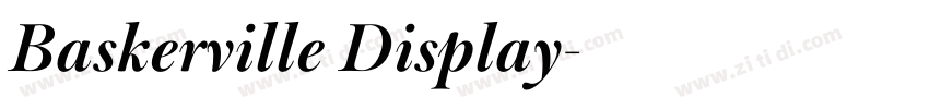 Baskerville Display字体转换
